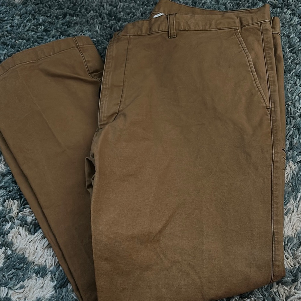 Classic Brown Chinos with Flat Front Design
